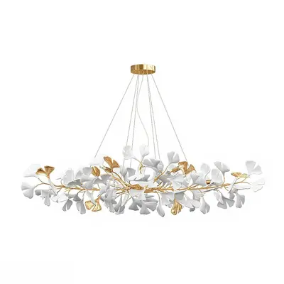 Ginkgo Leaf Chandelier Minimalist Design 3d model