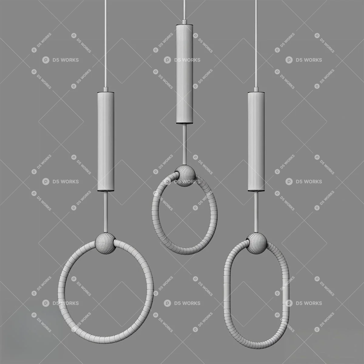 Modern Pendant Light 3d model thumbnail 2