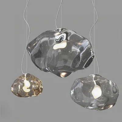 Organic Glass Pendant Lights 3d model