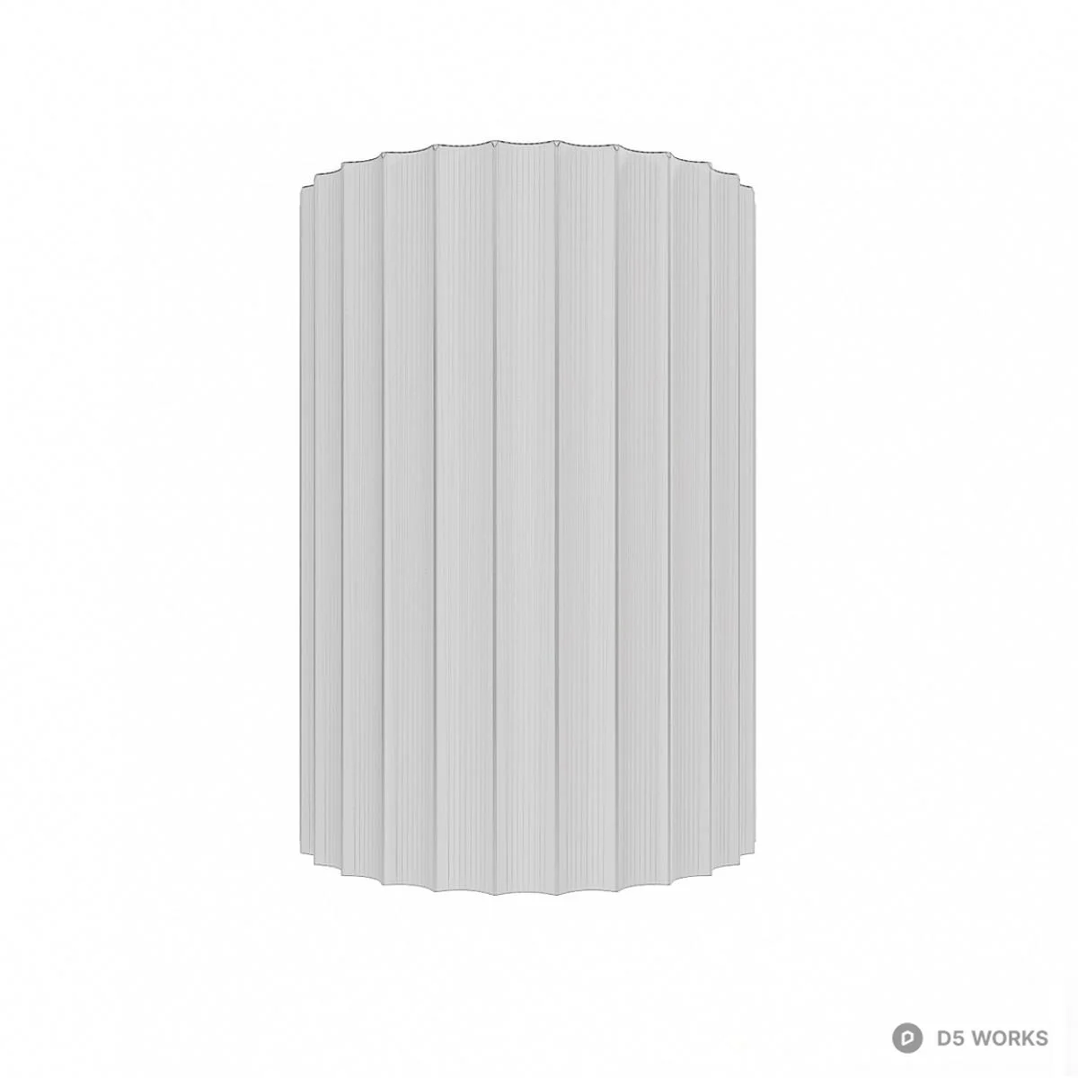 Ribbed Cylinder Ceiling Light 3d model thumbnail 2