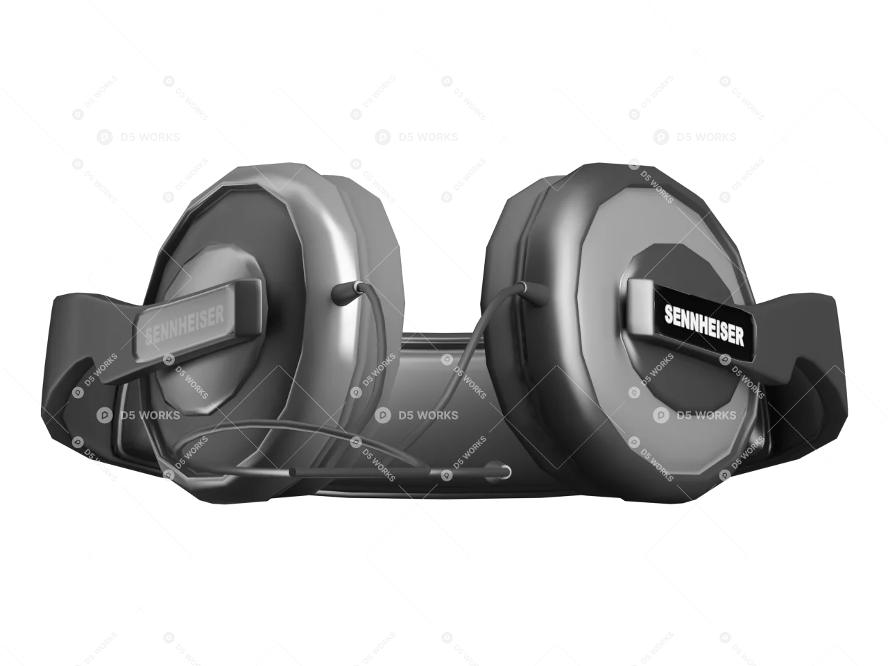 Headphones 3d model thumbnail 2
