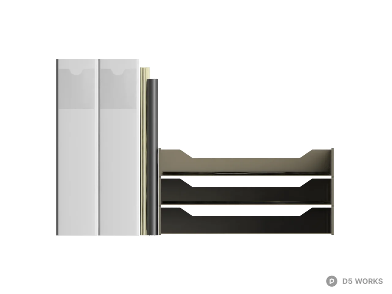 Minimalist File Cabinet 3d model thumbnail 2