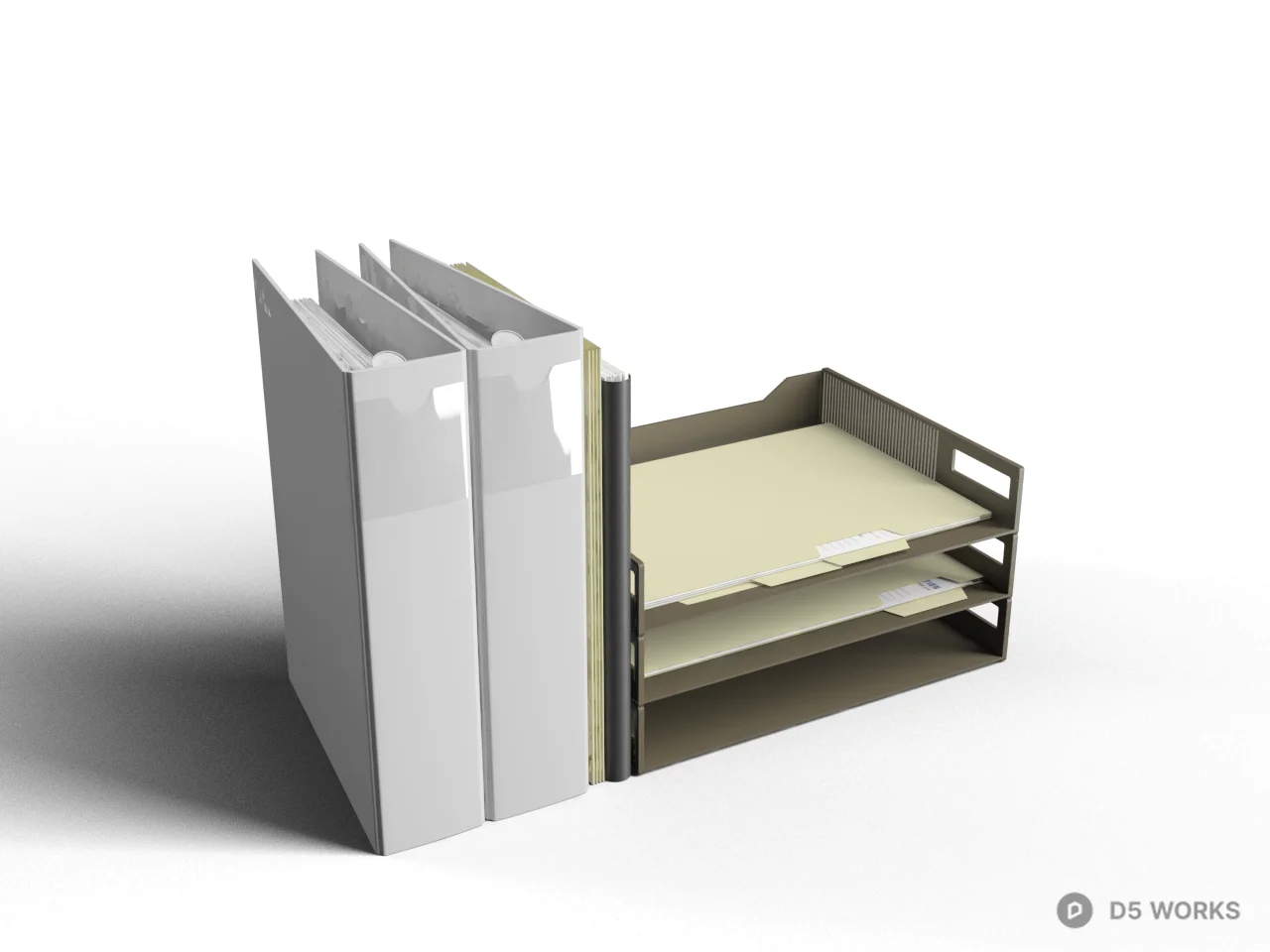 Minimalist File Cabinet 3d model - Image 1