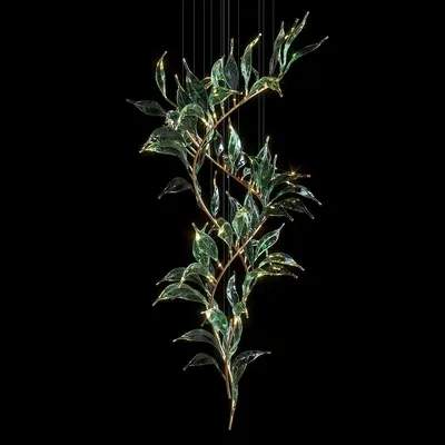 Botanical Leaf Chandelier 3d model