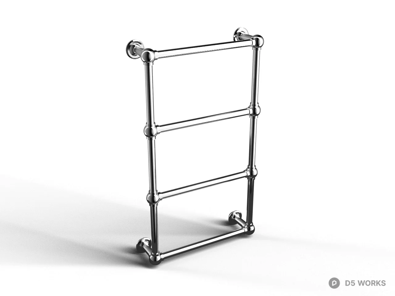 Chrome Heated Towel Rack 3d model - Image 1