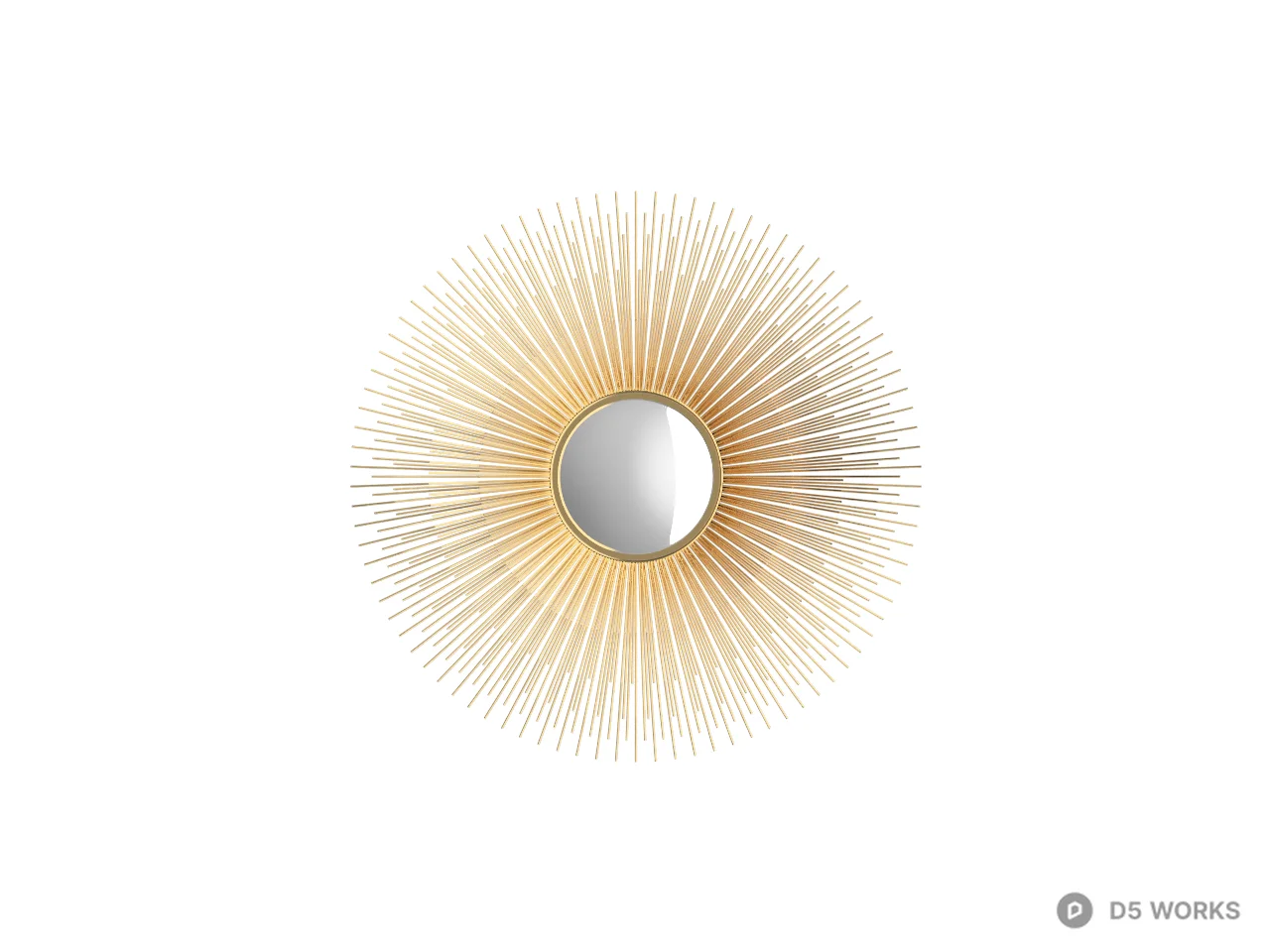 Modern Sunburst Wall Sconce 3d model thumbnail 2