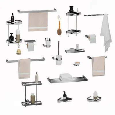 Bathroom Hardware Set 3d model