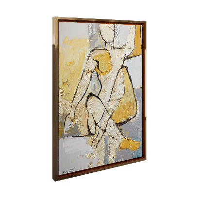 Paintings Yellow Metal Frame Hanging Picture 01 