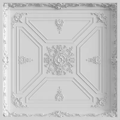 Ornate Ceiling Panel 3d model
