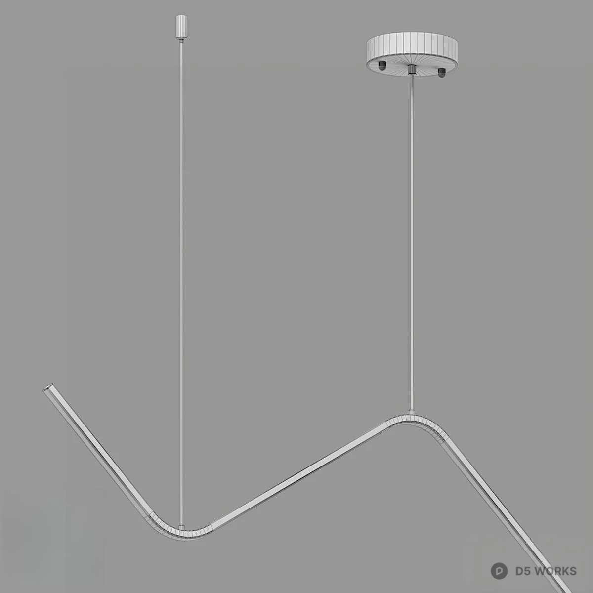 Waveform Linear Pendant Light 3d model thumbnail 2