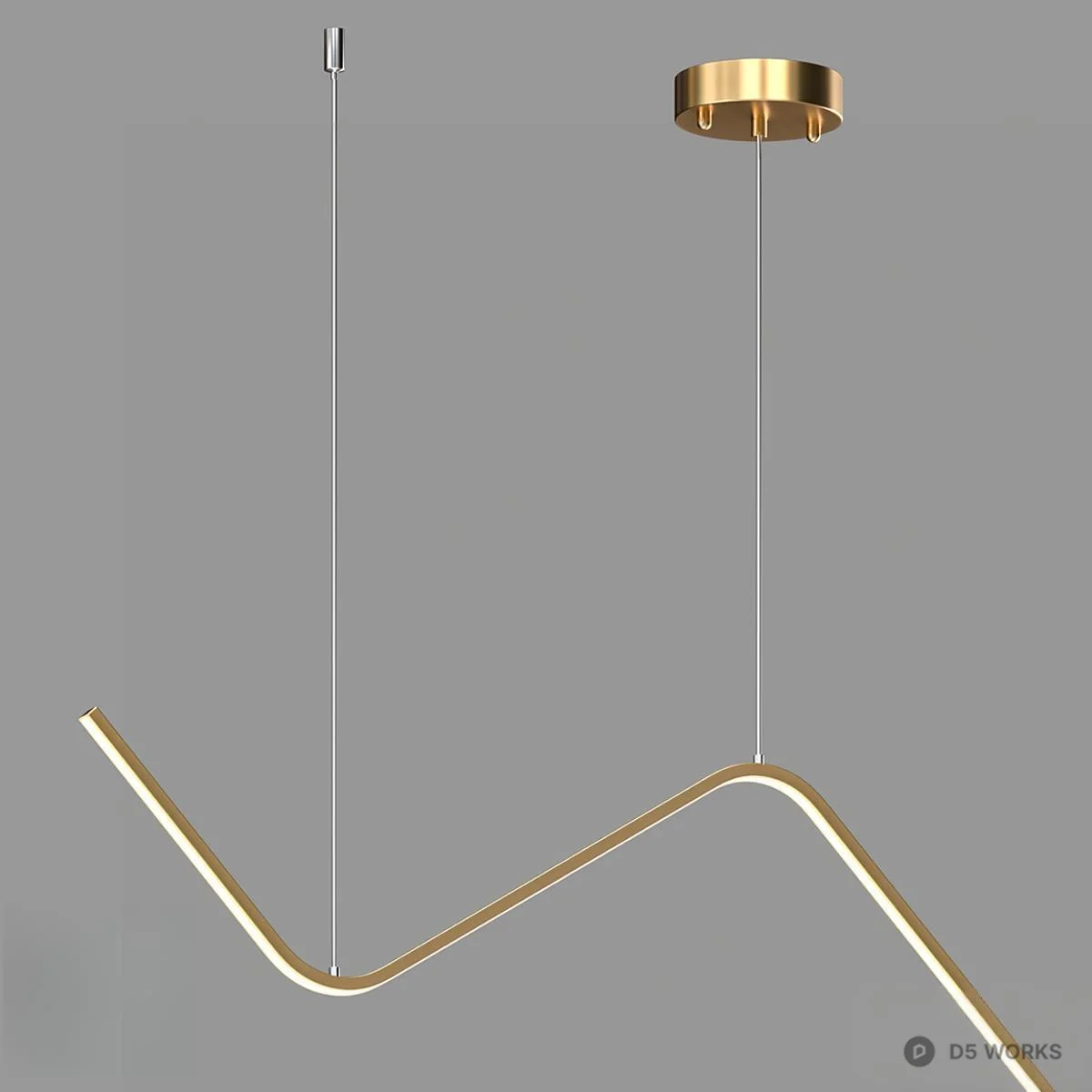 Waveform Linear Pendant Light 3d model - Image 1
