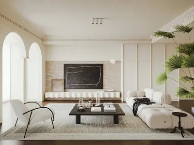 Contemporary Home Living Room 3d model