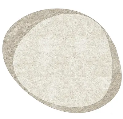 Organic Shape Neutral Tone Rug 3d model