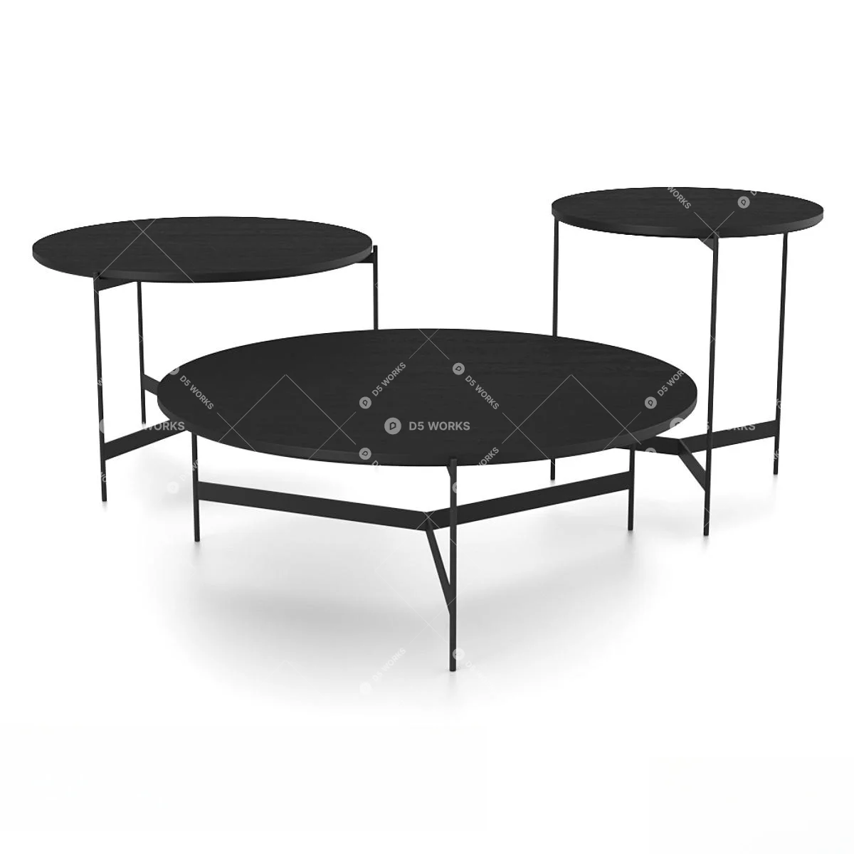 Side Table Set 3d model thumbnail 2