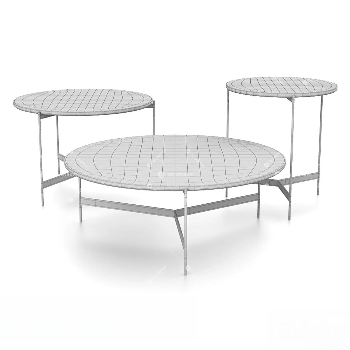 Side Table Set 3d model thumbnail 5