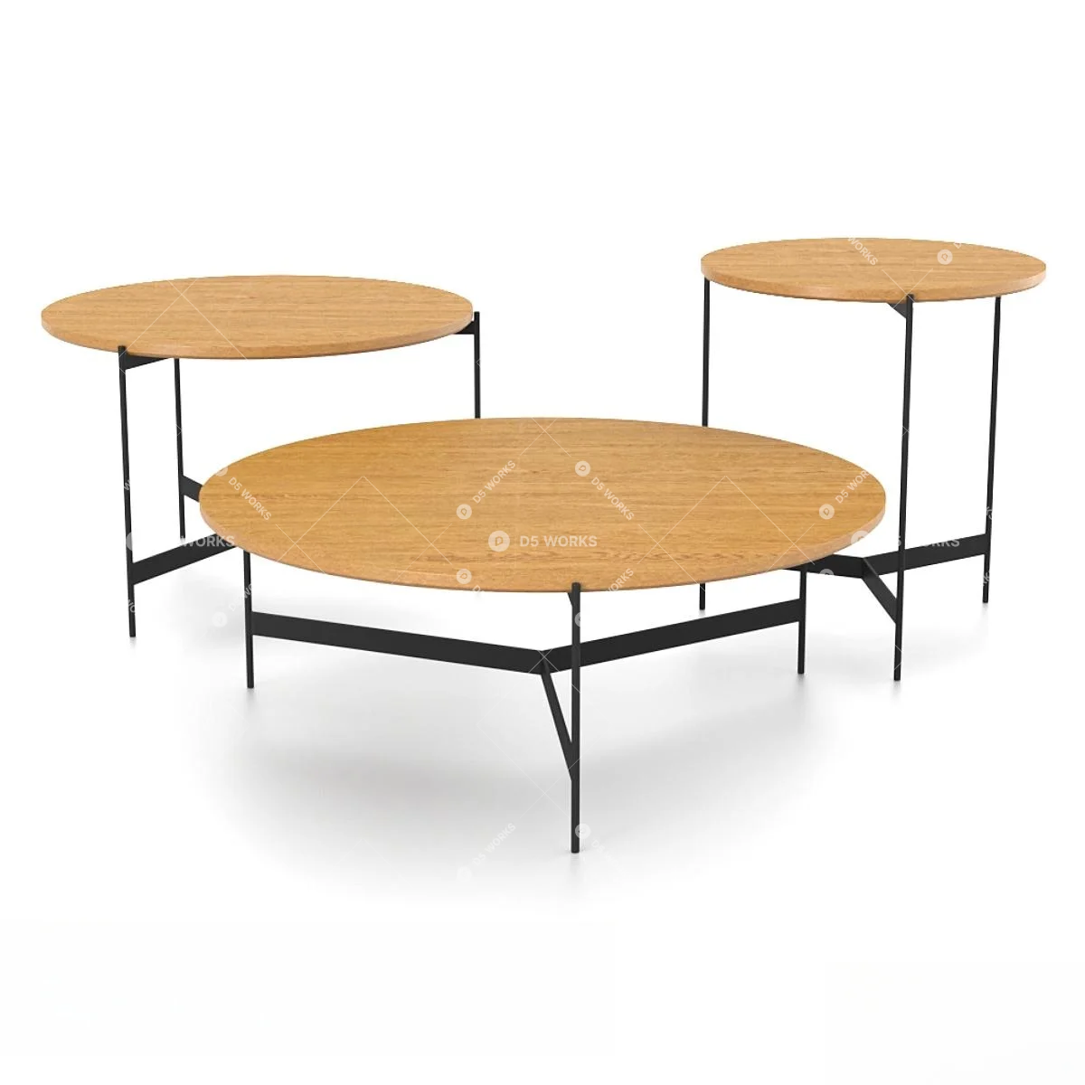 Side Table Set 3d model thumbnail 3