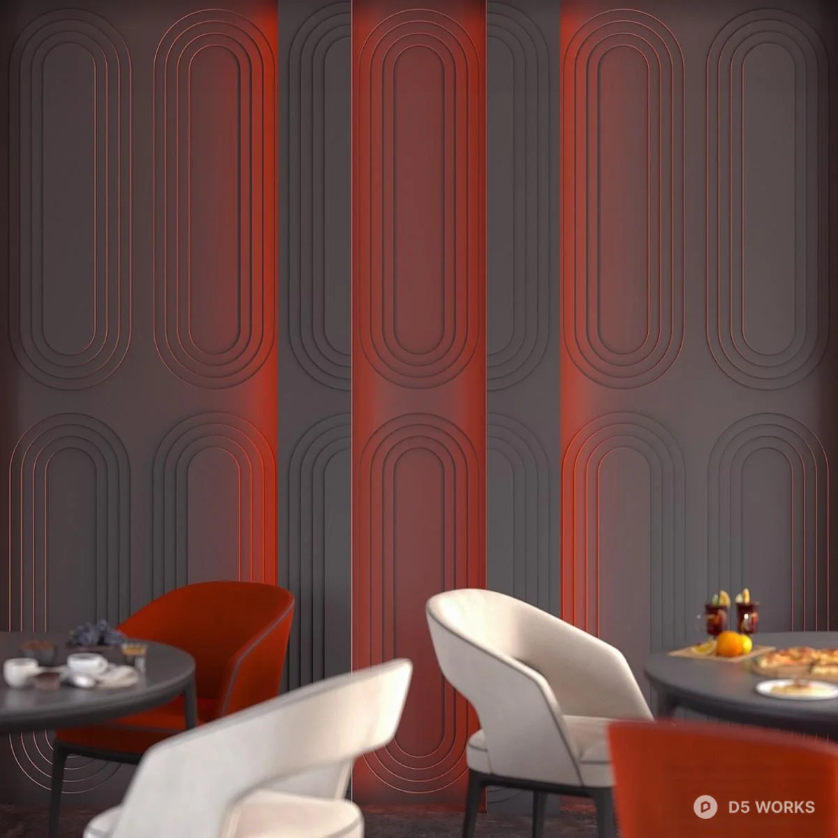 Arch Groove Wall Panel 3d model thumbnail 3