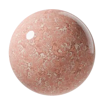 Red patterned terrazzo