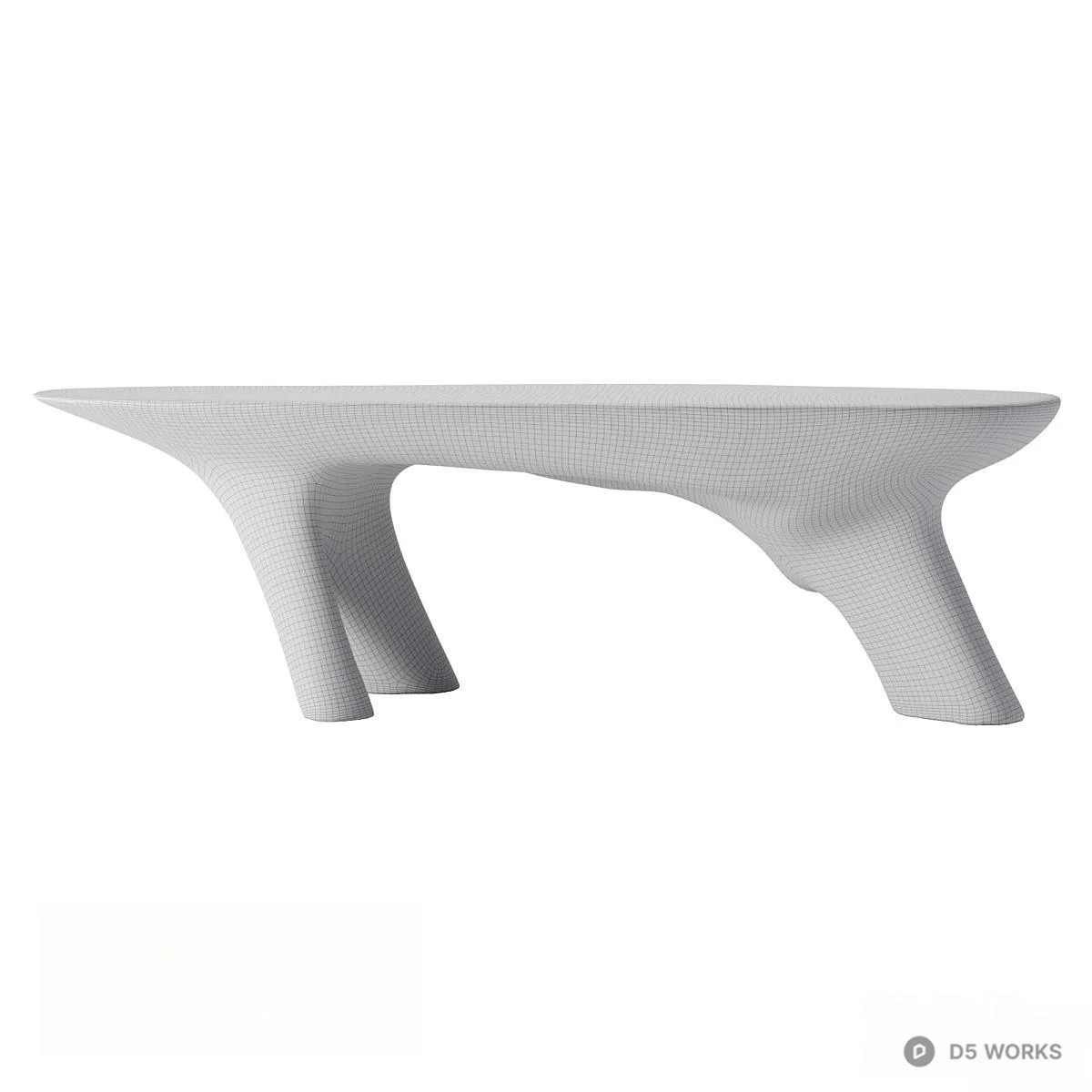 Organic Sculptural Coffee Table 3d model thumbnail 6