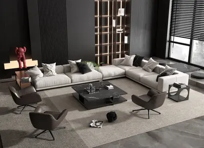 Modern Sofa & Side Table Set