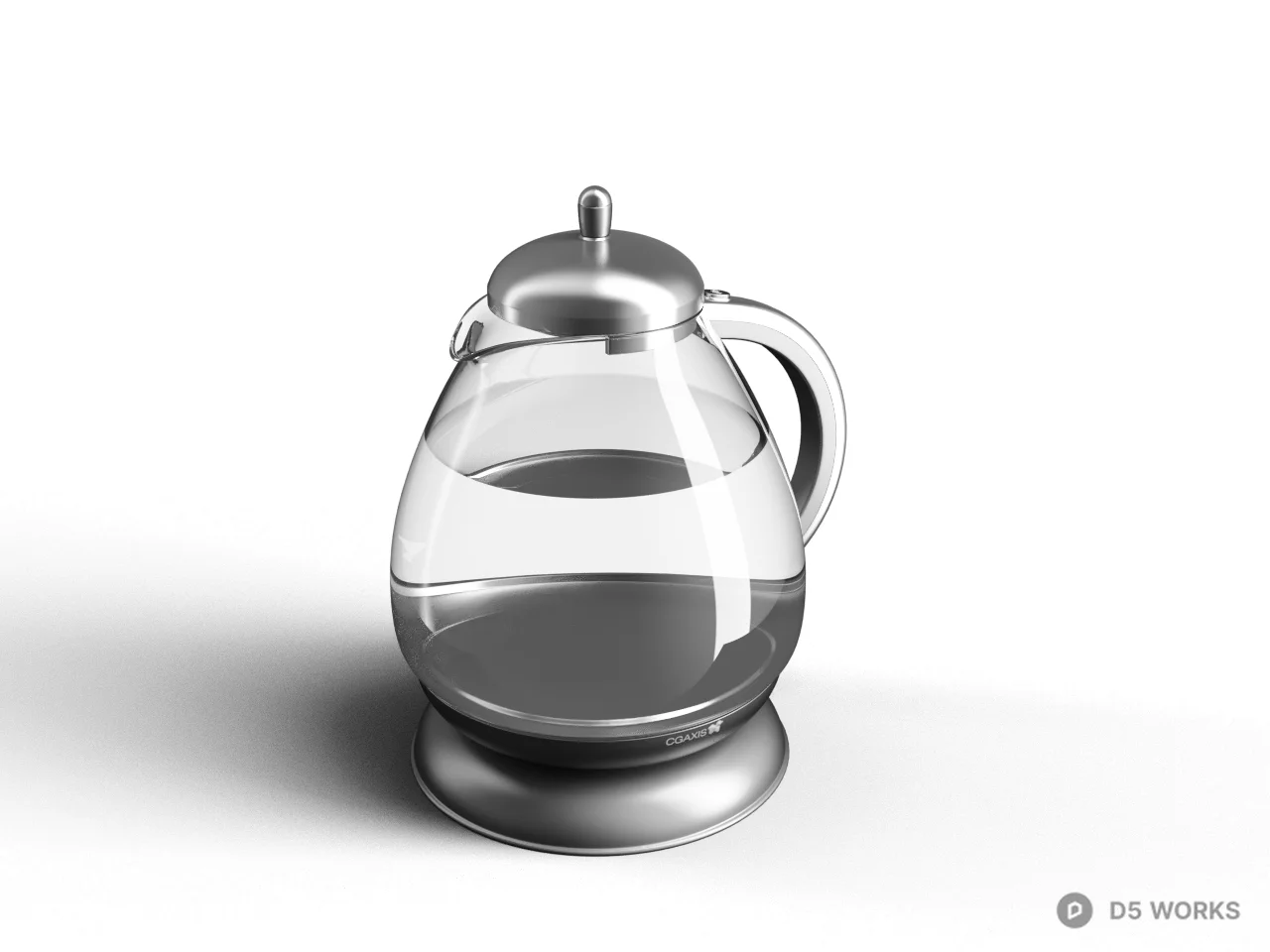 Glass Electric Kettle 3d model - Image 1