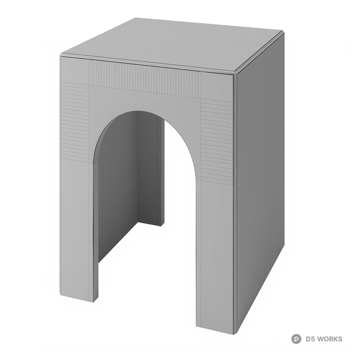 Minimalist Marble Side Table 3d model thumbnail 3