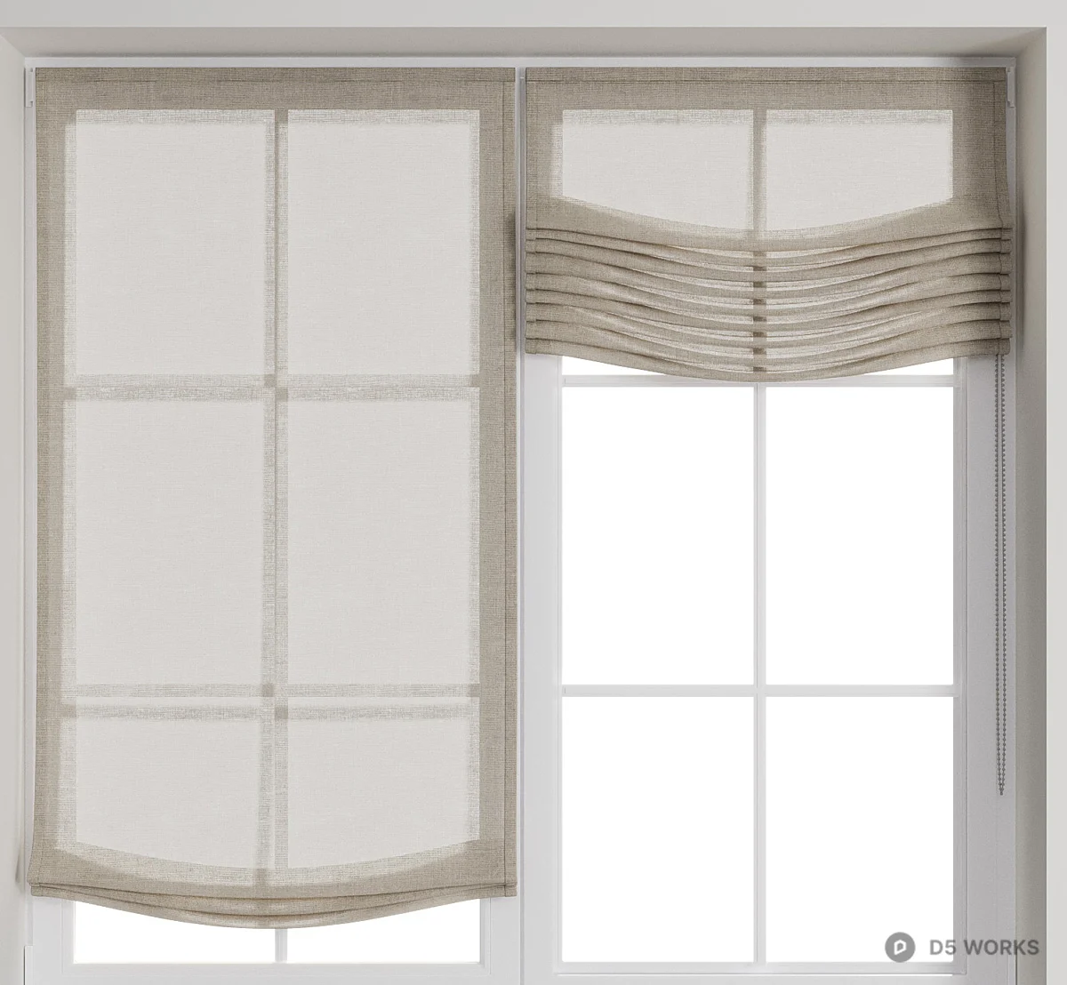 Roman Shade 3d model thumbnail 2