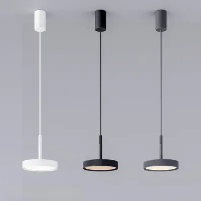Minimalist Cylindrical Pendant Light 3d model