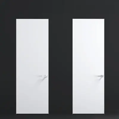 Minimalist White Single Door 3d model
