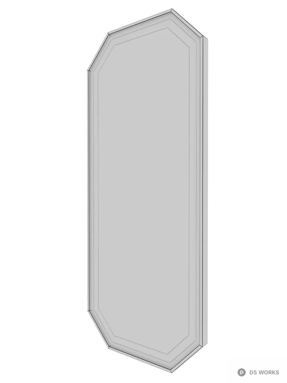 Octagonal Frame Mirror 3d model thumbnail 2