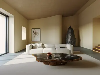 Minimalist Villa Living Room