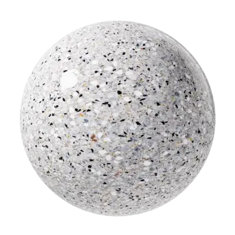 Grey floral terrazzo