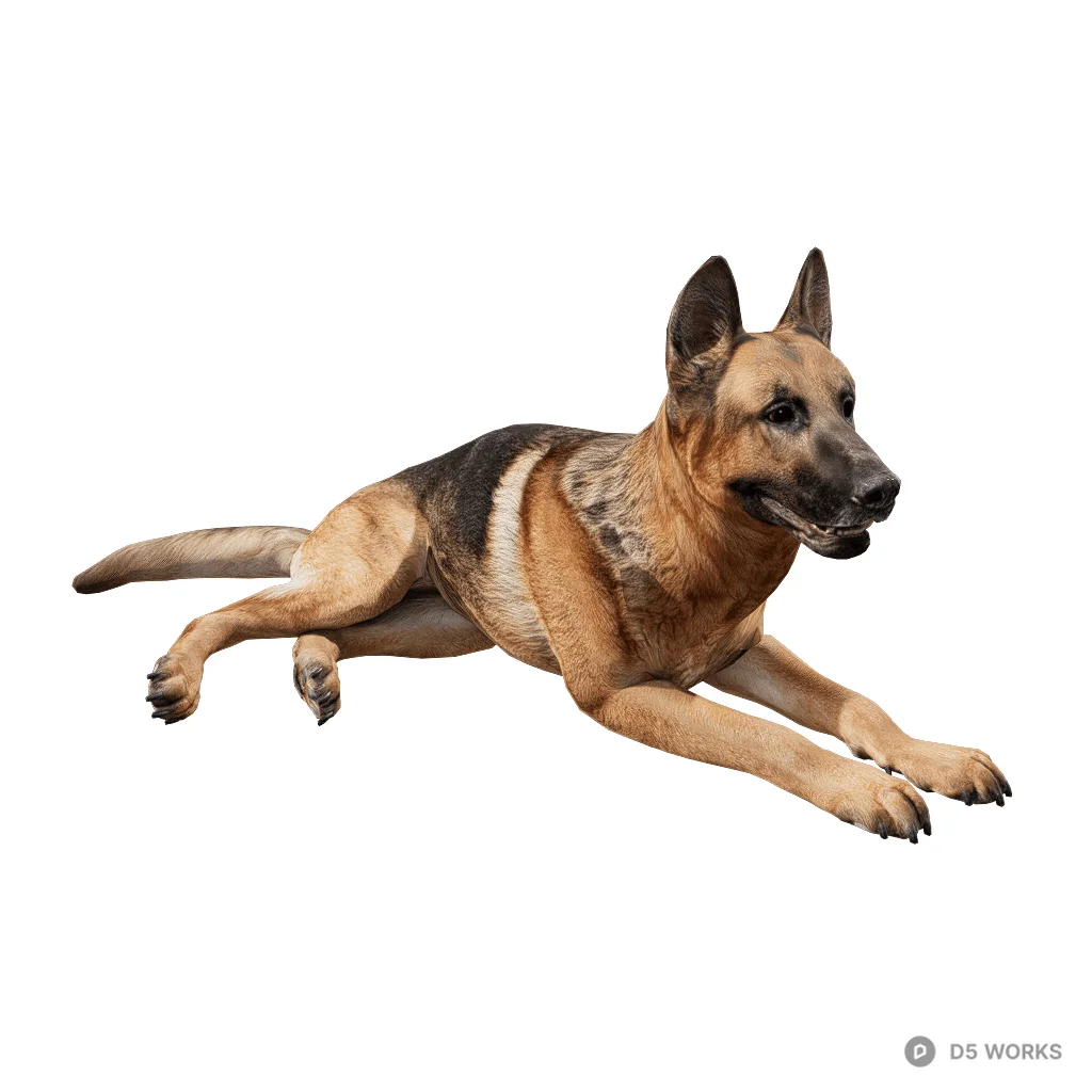 Dog 02 idle 3d model - Image 1