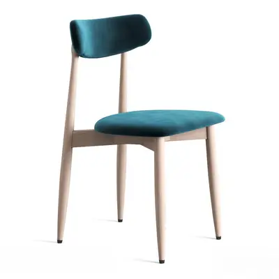 Velvet Upholstered Dining Chair 3d model