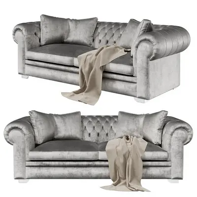 Transitional Three-seater Sofa