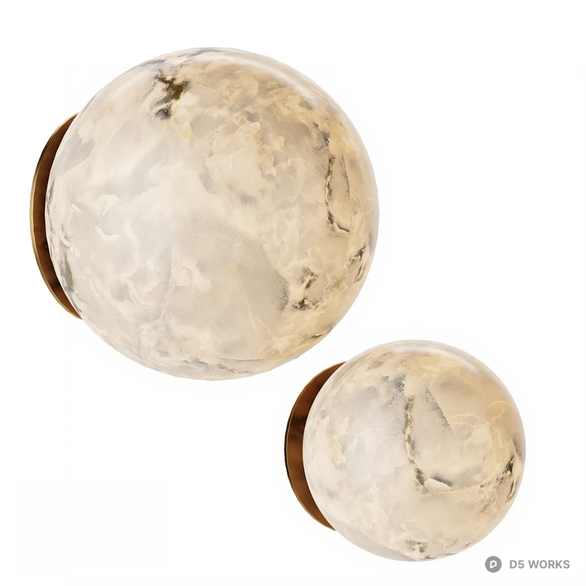 Marble Texture Wall Sconce 3d model - Image 1