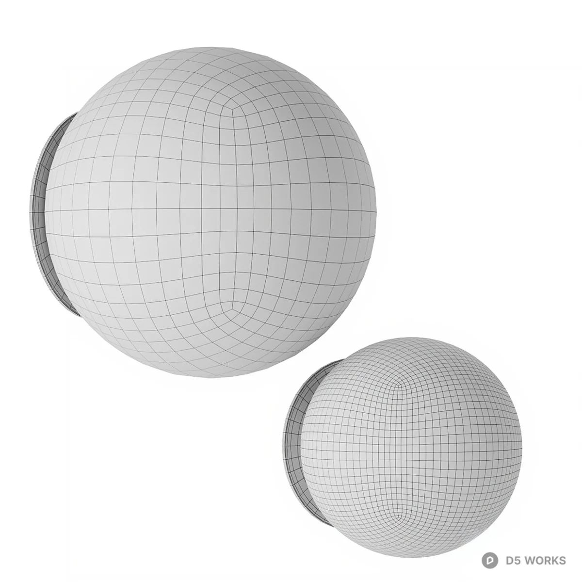 Marble Texture Wall Sconce 3d model thumbnail 2
