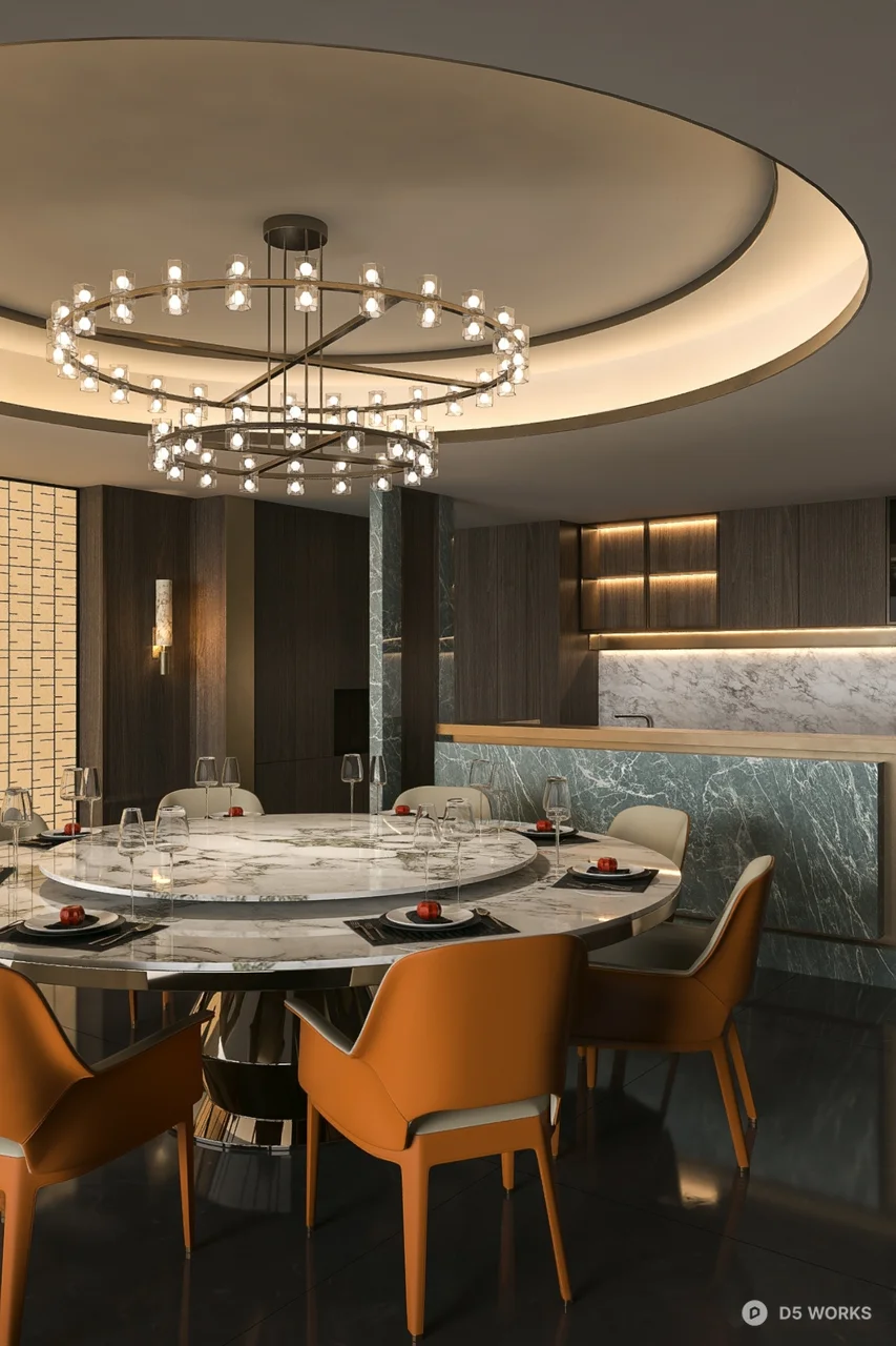 Modern Luxury Dining Booth 3d model - Image 1