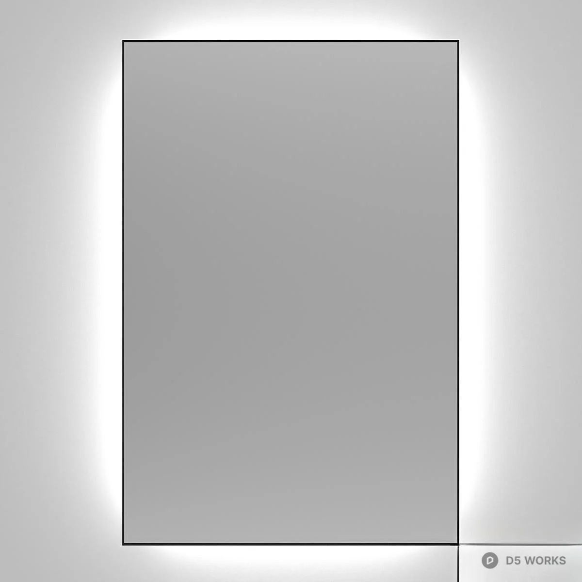 Illuminated Frameless Mirror 3d model - Image 1