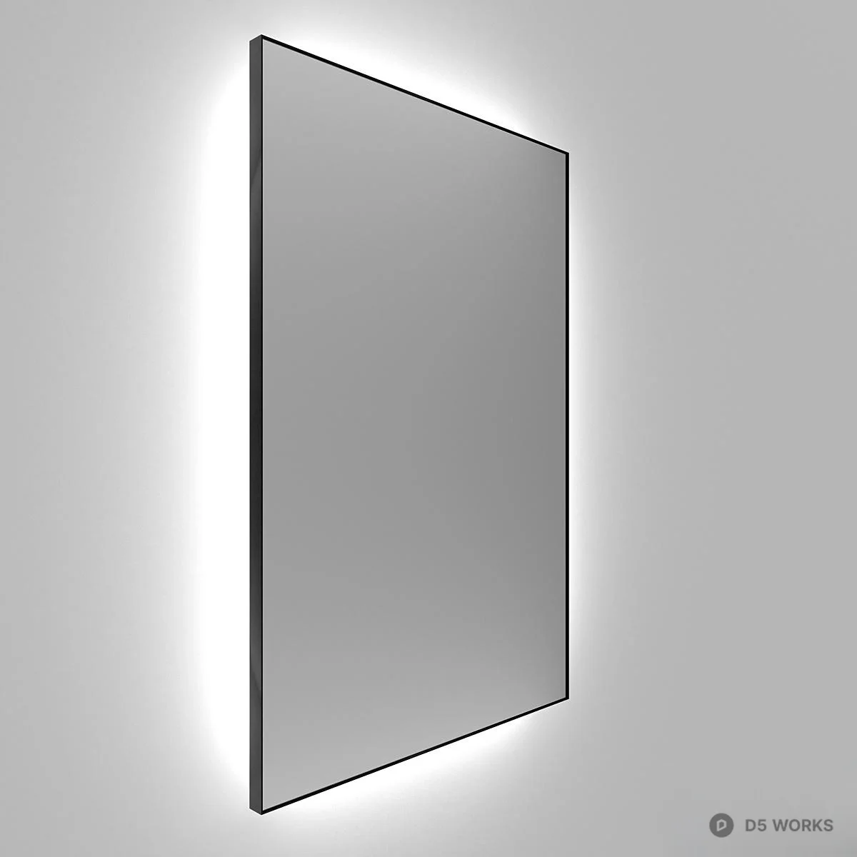 Illuminated Frameless Mirror 3d model thumbnail 2