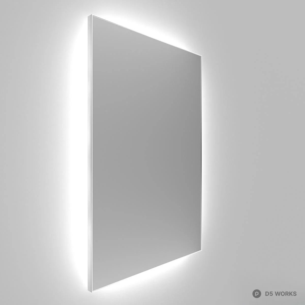 Illuminated Frameless Mirror 3d model thumbnail 3