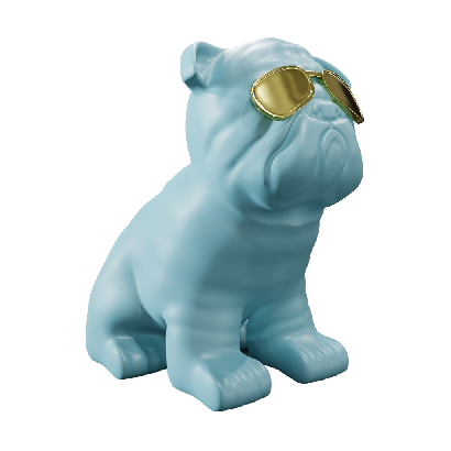 Other Ornaments Nordic blue bulldog
