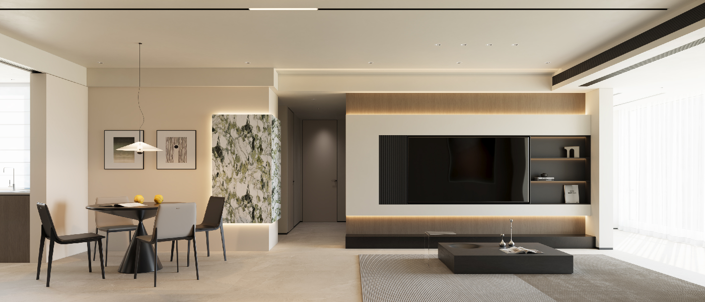 Modern Living & Dining Room