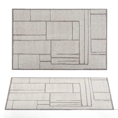 Minimalist Geometric Pattern Rug 3d model