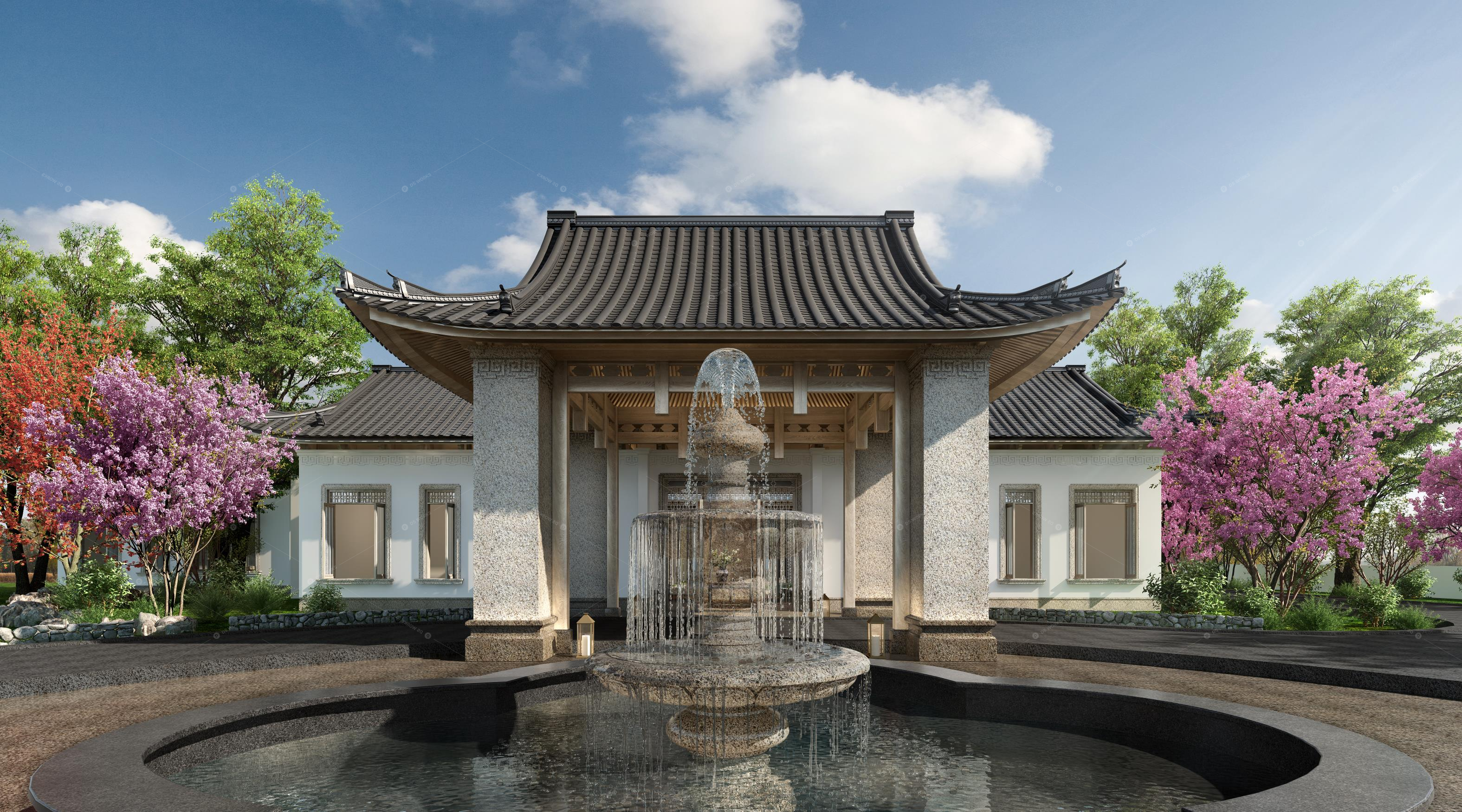 Courtyard Landscape 3D Models