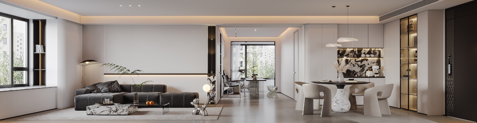 Modern Living & Dining Room