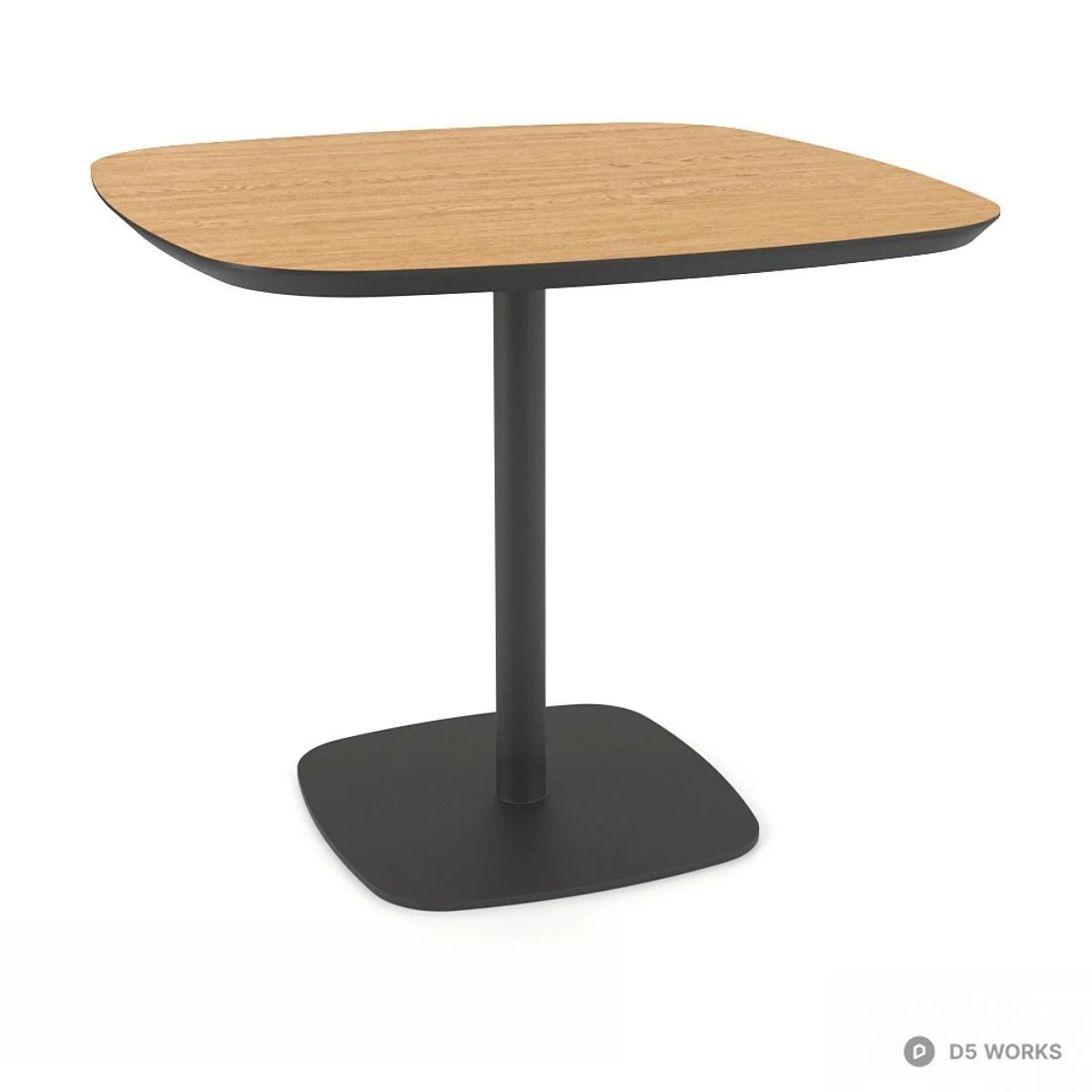 Minimalist Square Dining Table 3d model thumbnail 4