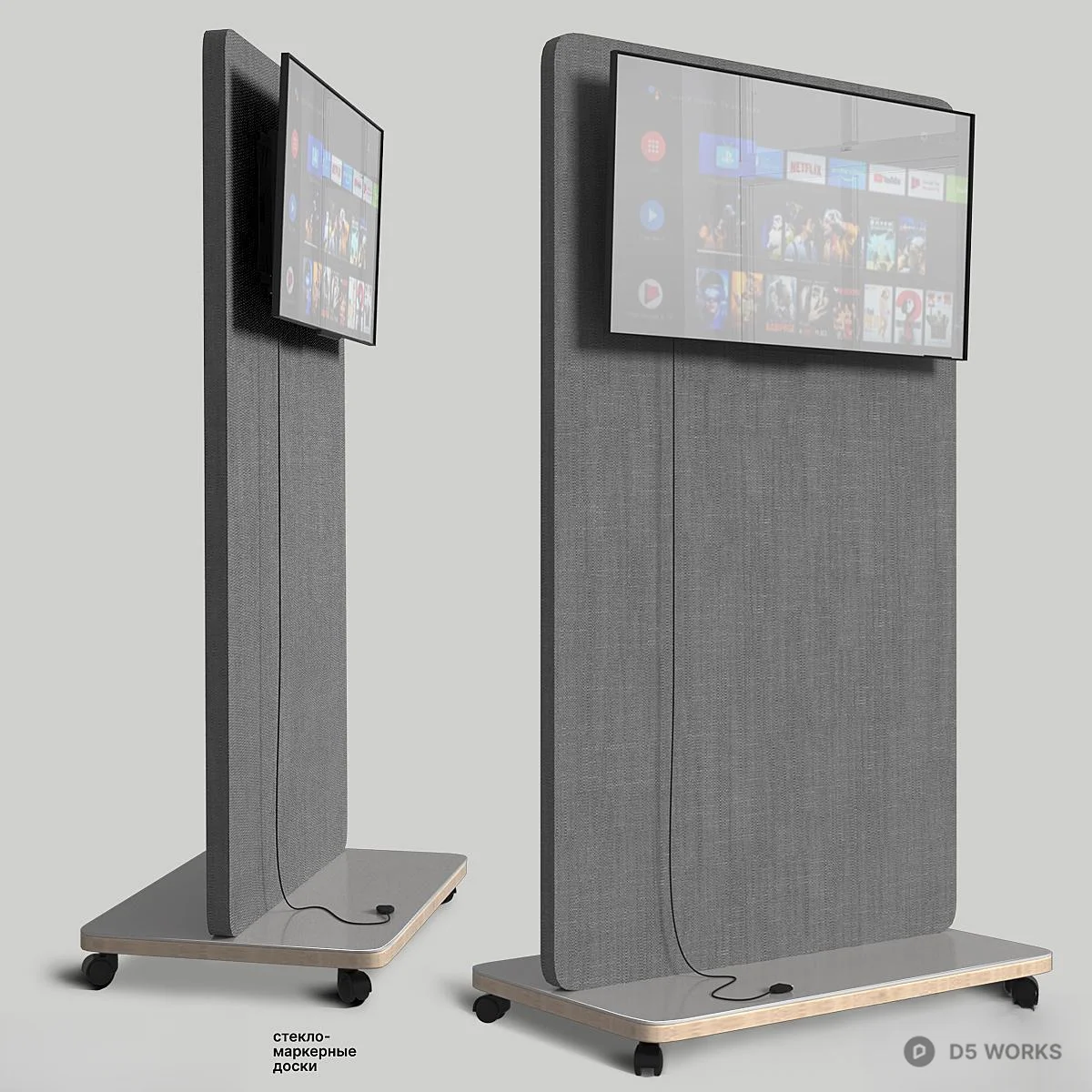 Standing Writing Board With Digital Display 3d model - Image 1