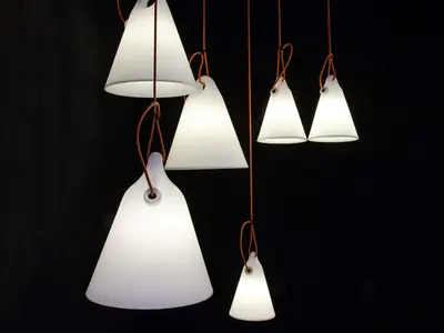 Minimalist Cone Pendant Light Set 3d model