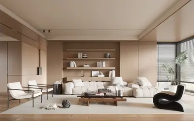 Mid-Century Modern Home Living Room